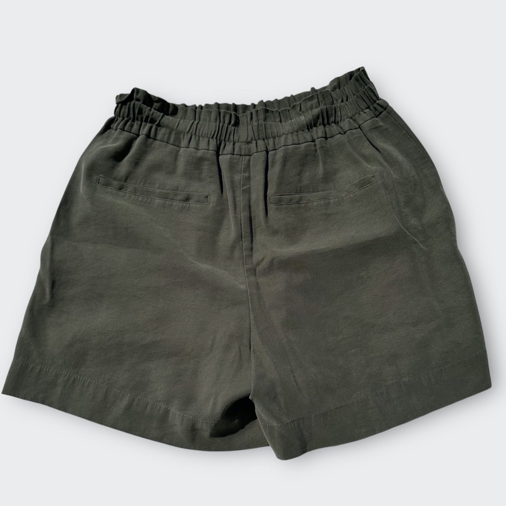 VERA WANG Women Landis Short Pull On High Waist Olive Green Petite M - Picture 2 of 7